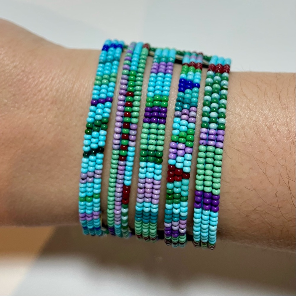 Hand beaded chunky bracelet